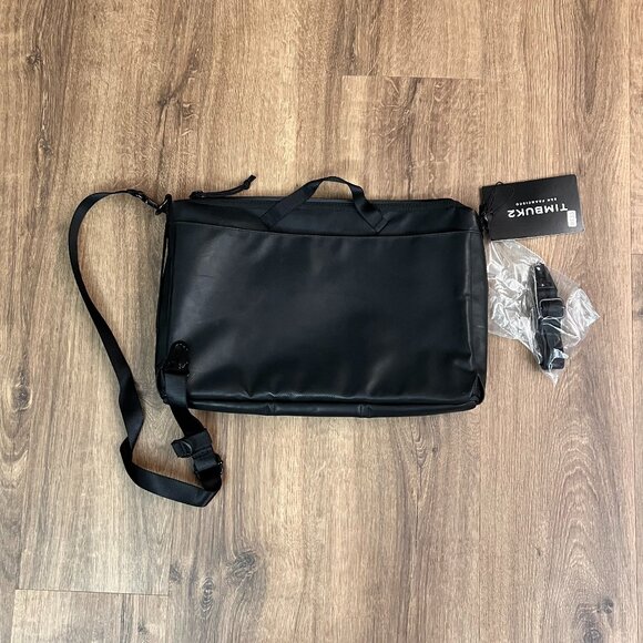 NEW Timbuk2 Jet Black Heist Briefcase Crossbody Backpack - Picture 9 of 9